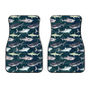 Shark Pattern Print Car Floor Mats