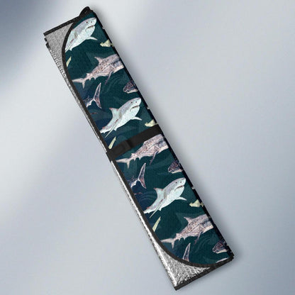 Shark Pattern Print Car Sun Shade For Windshield