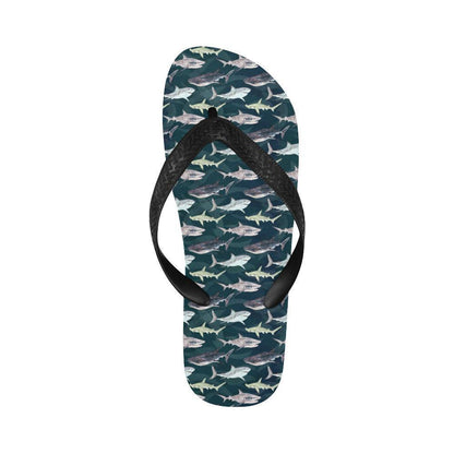 Shark Pattern Print Flip Flops-JTAMIGO.COM