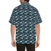 Shark Pattern Print Men Aloha Hawaiian Shirt