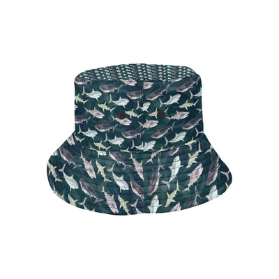 Shark Pattern Print Unisex Bucket Hat