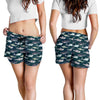 Shark Pattern Print Women Shorts-JTAMIGO.COM