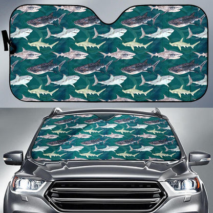 Shark Style Print Car Sun Shade For Windshield
