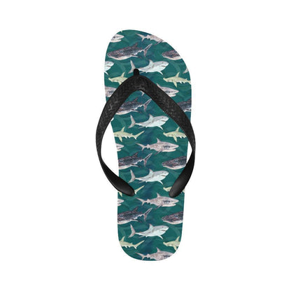 Shark Style Print Flip Flops-JTAMIGO.COM