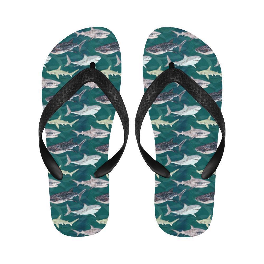 Shark Style Print Flip Flops-JTAMIGO.COM