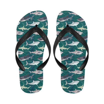 Shark Style Print Flip Flops-JTAMIGO.COM