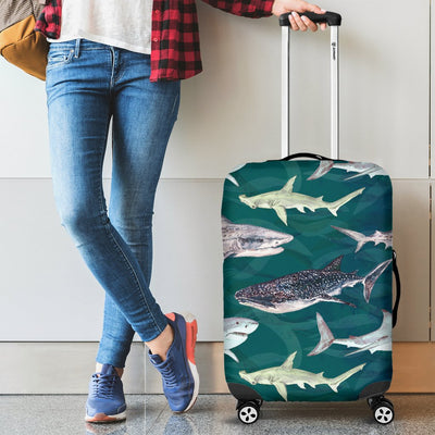 Shark Style Print Luggage Cover Protector