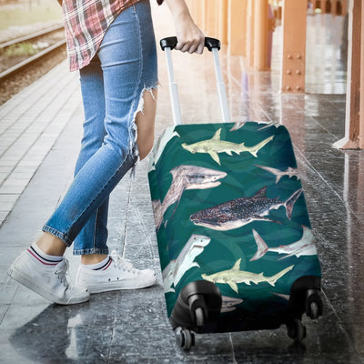 Shark Style Print Luggage Cover Protector