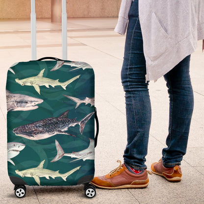 Shark Style Print Luggage Cover Protector
