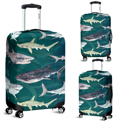 Shark Style Print Luggage Cover Protector