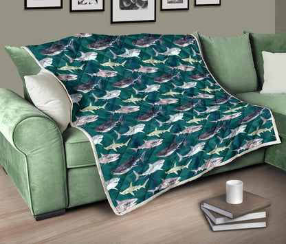 Shark Style Print Premium Quilt-JTAMIGO.COM