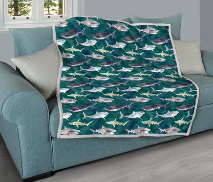 Shark Style Print Premium Quilt-JTAMIGO.COM