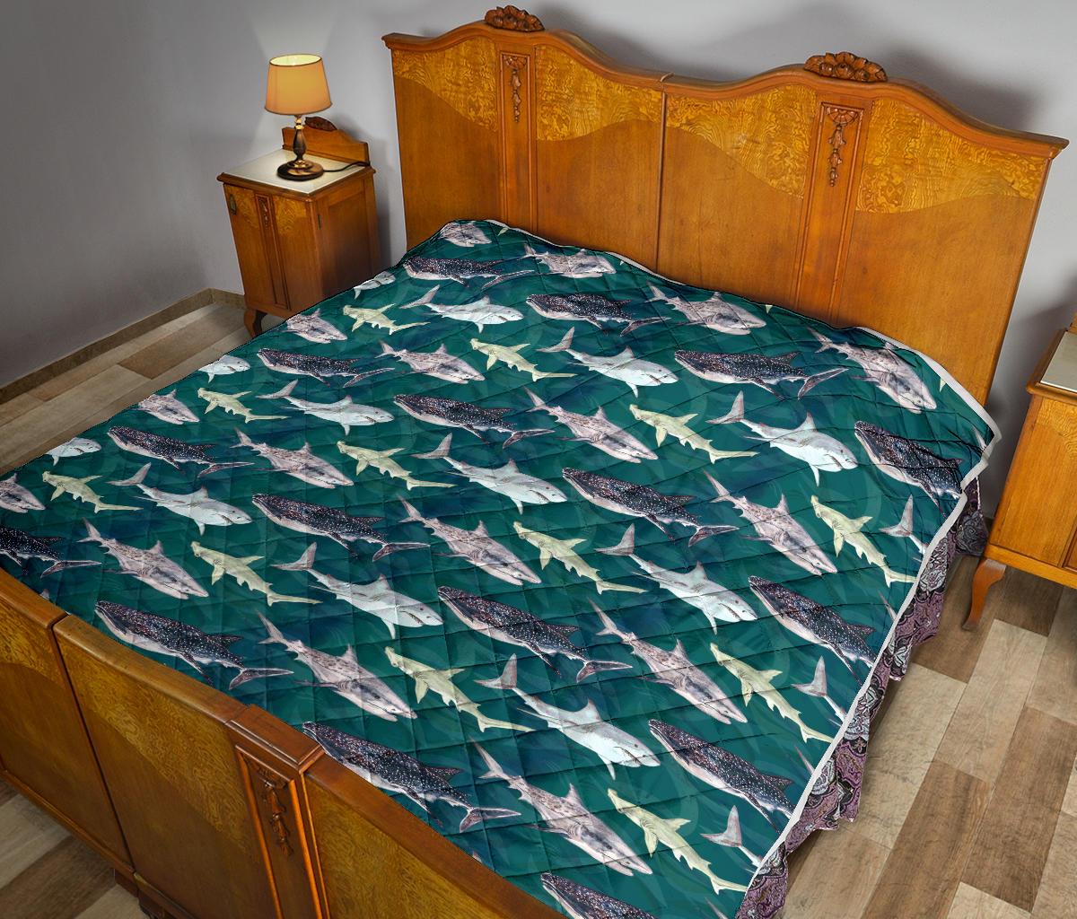 Shark Style Print Premium Quilt-JTAMIGO.COM