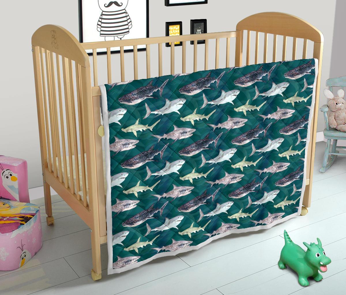 Shark Style Print Premium Quilt-JTAMIGO.COM