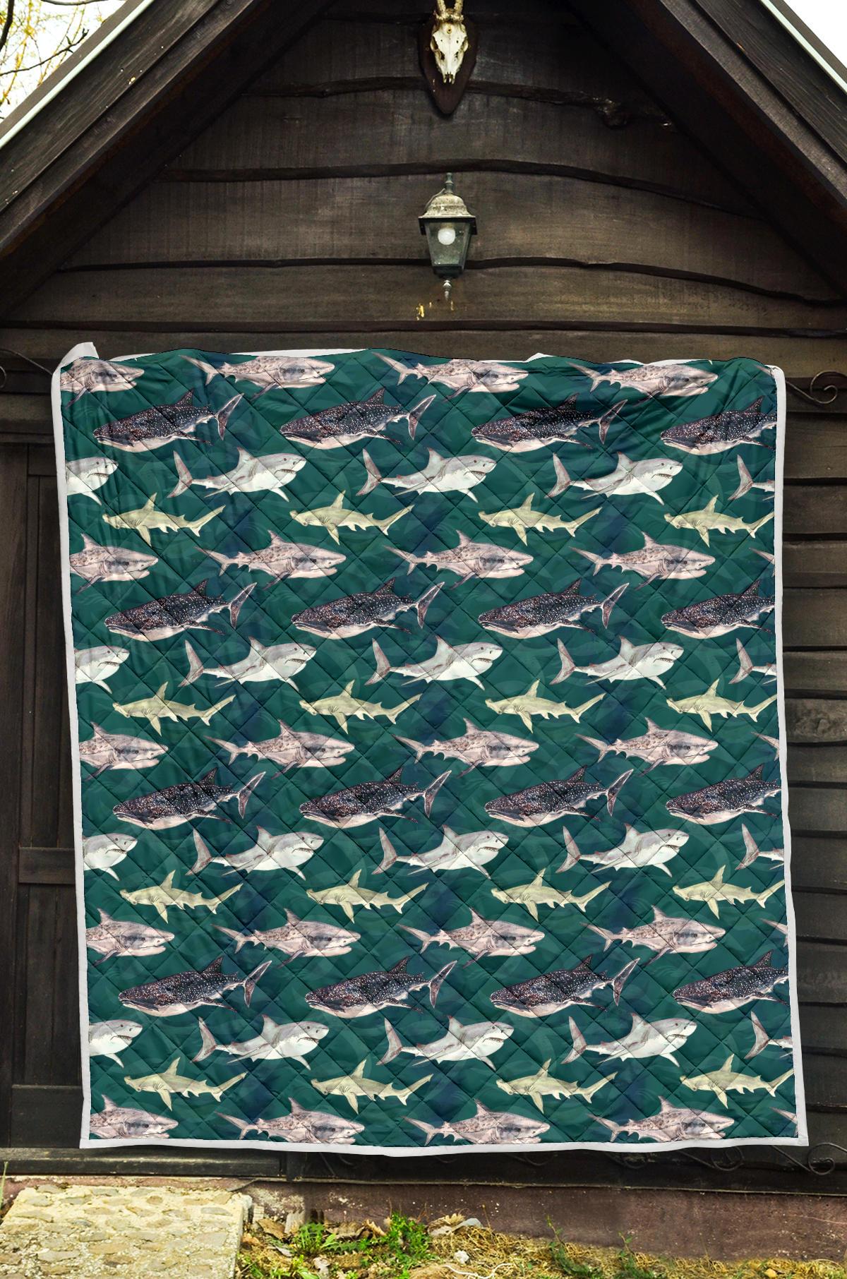 Shark Style Print Premium Quilt-JTAMIGO.COM