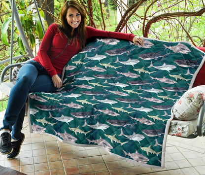 Shark Style Print Premium Quilt-JTAMIGO.COM