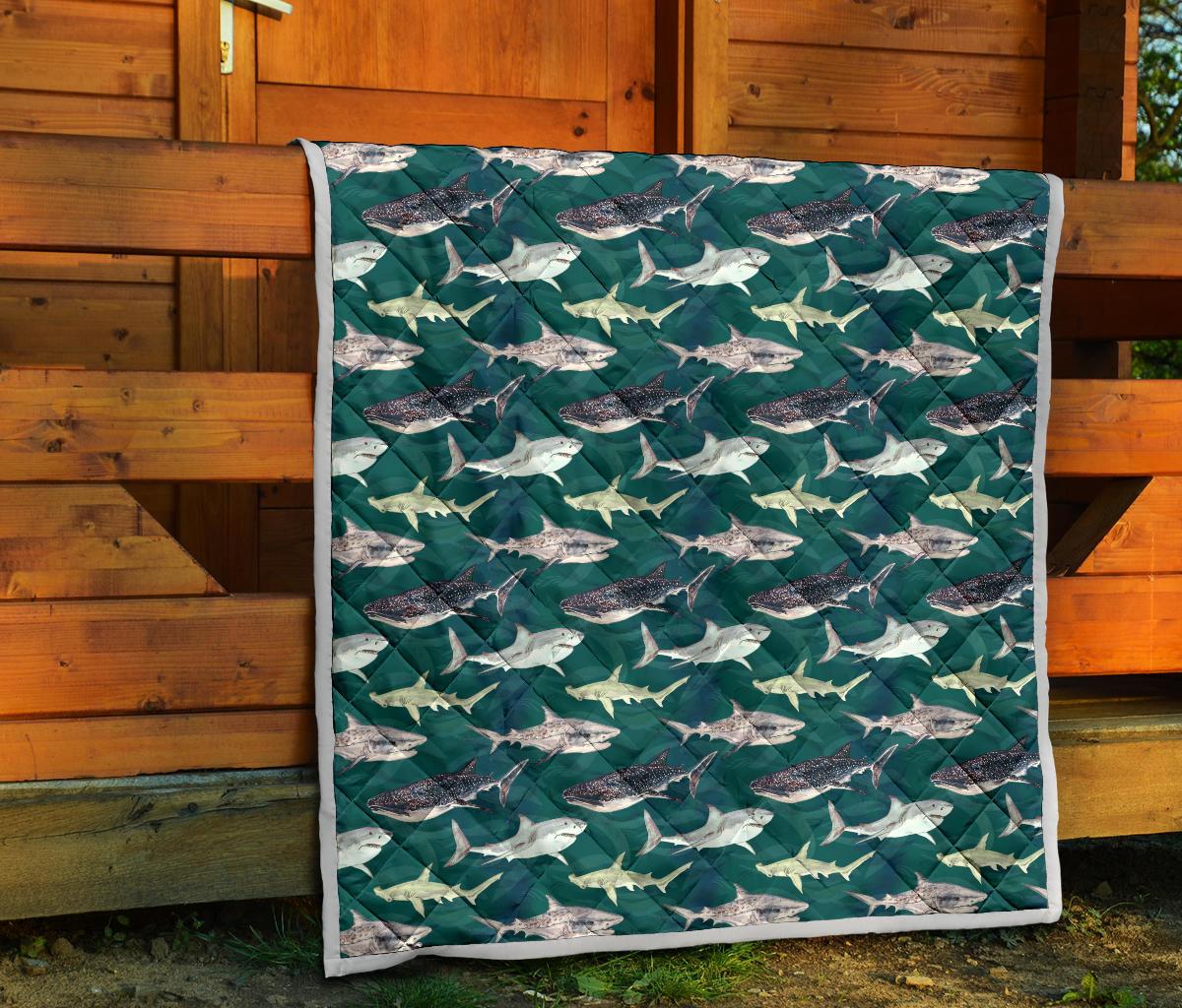 Shark Style Print Premium Quilt-JTAMIGO.COM