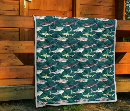 Shark Style Print Premium Quilt-JTAMIGO.COM