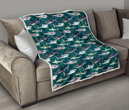 Shark Style Print Premium Quilt-JTAMIGO.COM