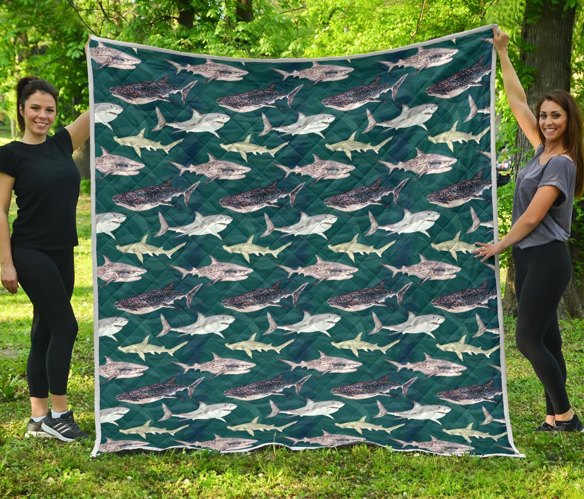 Shark Style Print Premium Quilt-JTAMIGO.COM