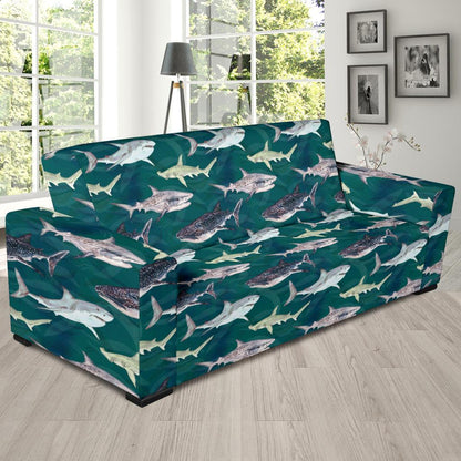 Shark Style Print Sofa Slipcover-JTAMIGO.COM