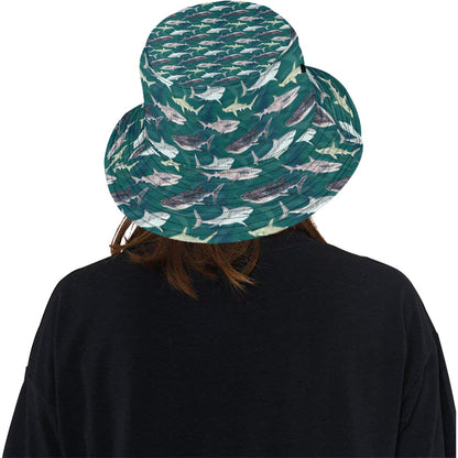Shark Style Print Unisex Bucket Hat