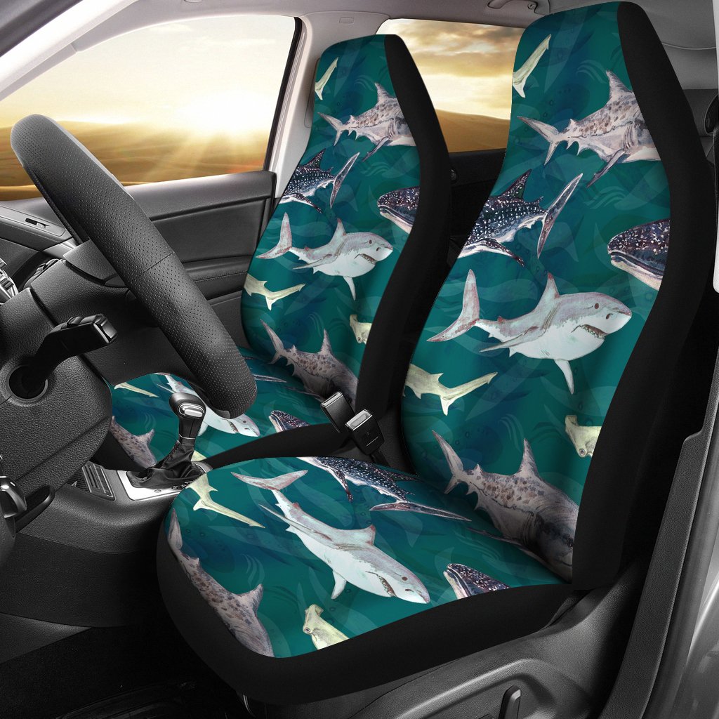 Shark Style Print Universal Fit Car Seat Covers