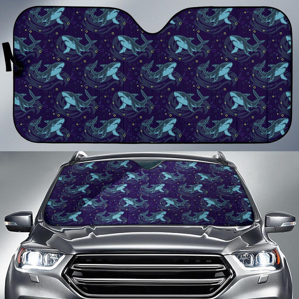 Shark Themed Print Car Sun Shade For Windshield