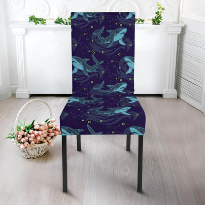 Shark Themed Print Dining Chair Slipcover-JTAMIGO.COM