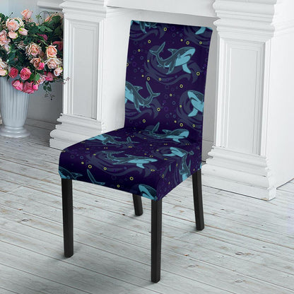 Shark Themed Print Dining Chair Slipcover-JTAMIGO.COM
