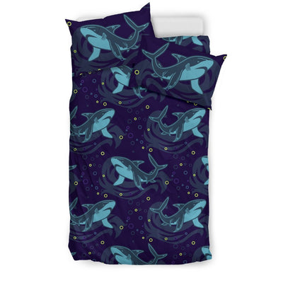 Shark Themed Print Duvet Cover Bedding Set