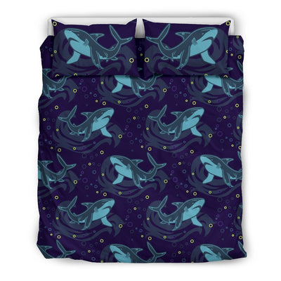 Shark Themed Print Duvet Cover Bedding Set