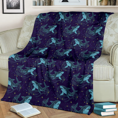 Shark Themed Print Fleece Blanket