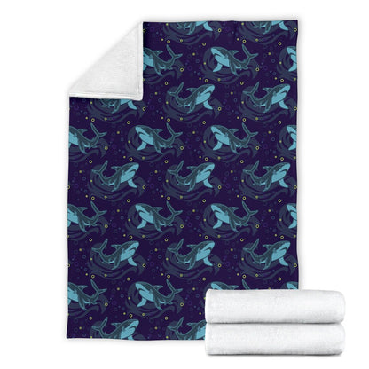 Shark Themed Print Fleece Blanket