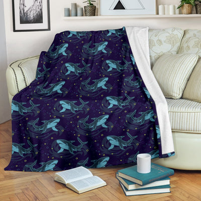 Shark Themed Print Fleece Blanket