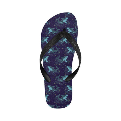 Shark Themed Print Flip Flops-JTAMIGO.COM