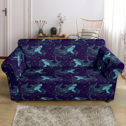 Shark Themed Print Loveseat Slipcover-JTAMIGO.COM