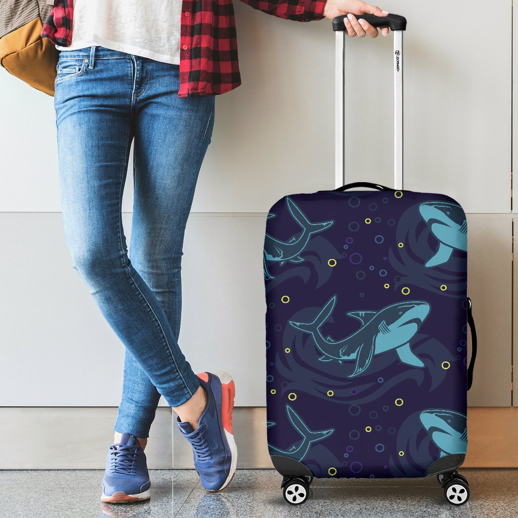 Shark Themed Print Luggage Cover Protector