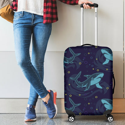 Shark Themed Print Luggage Cover Protector