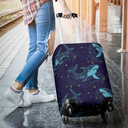 Shark Themed Print Luggage Cover Protector