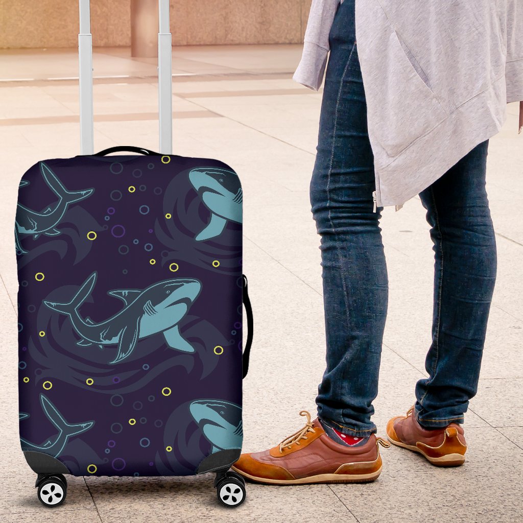 Shark Themed Print Luggage Cover Protector