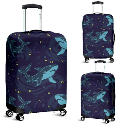 Shark Themed Print Luggage Cover Protector