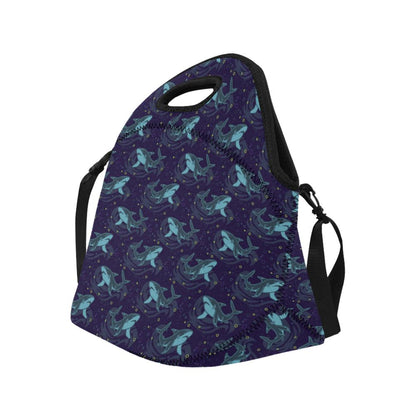 Shark Themed Print Neoprene Lunch Bag (Model 1669)(Large)-JTAMIGO.COM