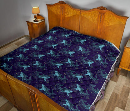 Shark Themed Print Premium Quilt-JTAMIGO.COM