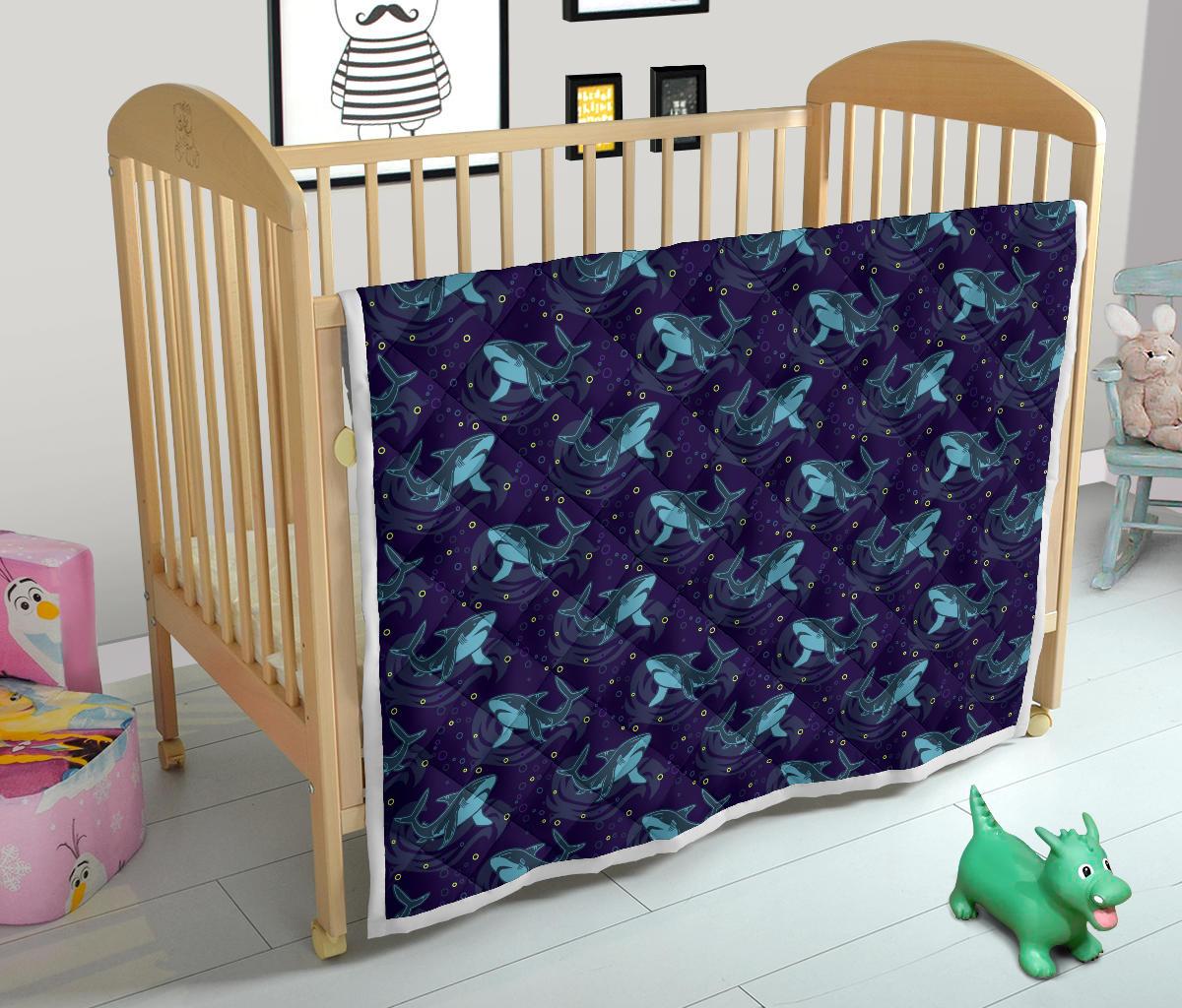 Shark Themed Print Premium Quilt-JTAMIGO.COM