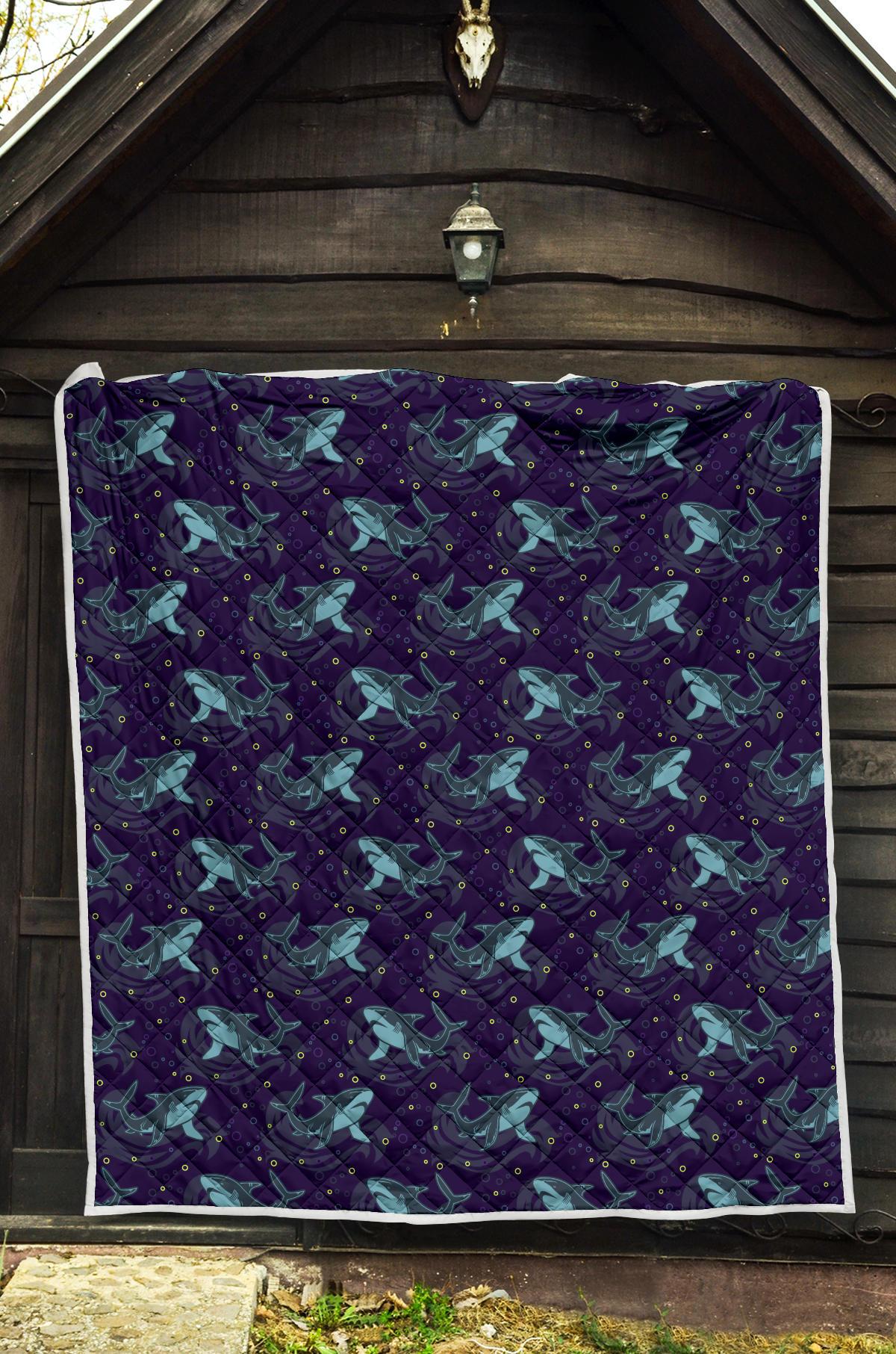 Shark Themed Print Premium Quilt-JTAMIGO.COM