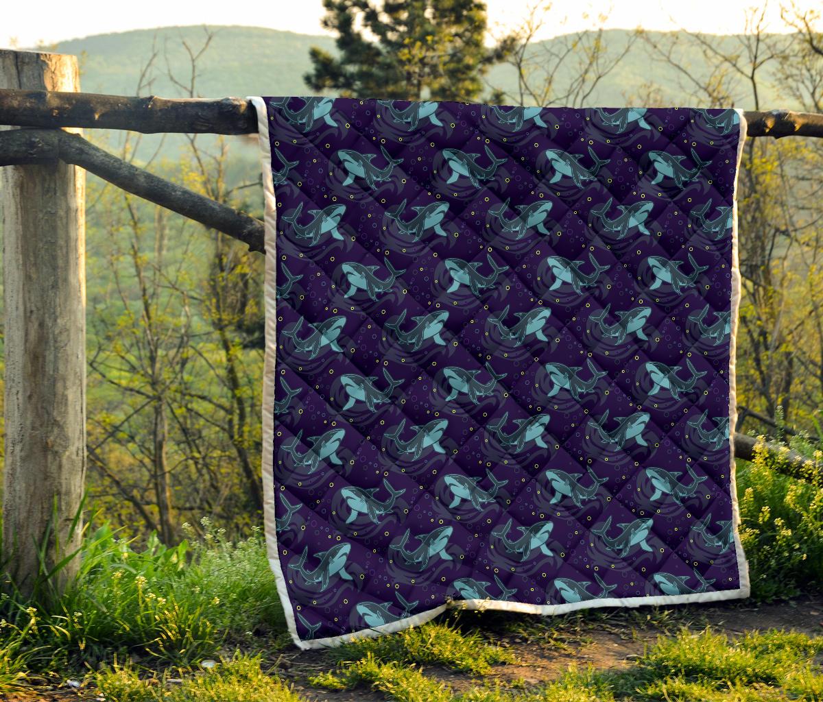 Shark Themed Print Premium Quilt-JTAMIGO.COM