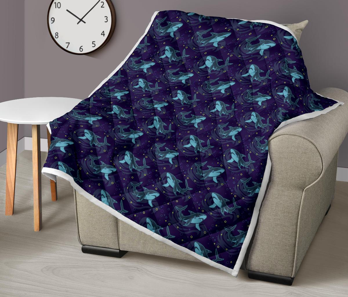 Shark Themed Print Premium Quilt-JTAMIGO.COM
