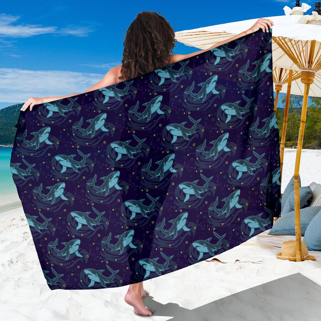 Shark Themed Print Sarong Pareo Wrap