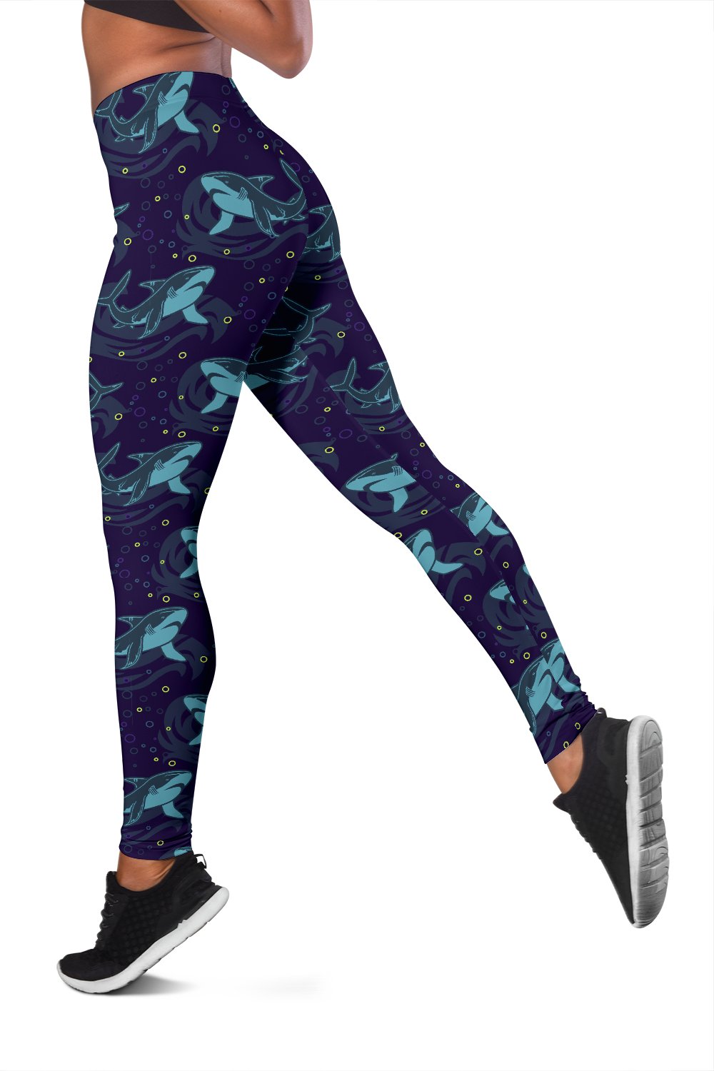 Shark Themed Print Women Leggings